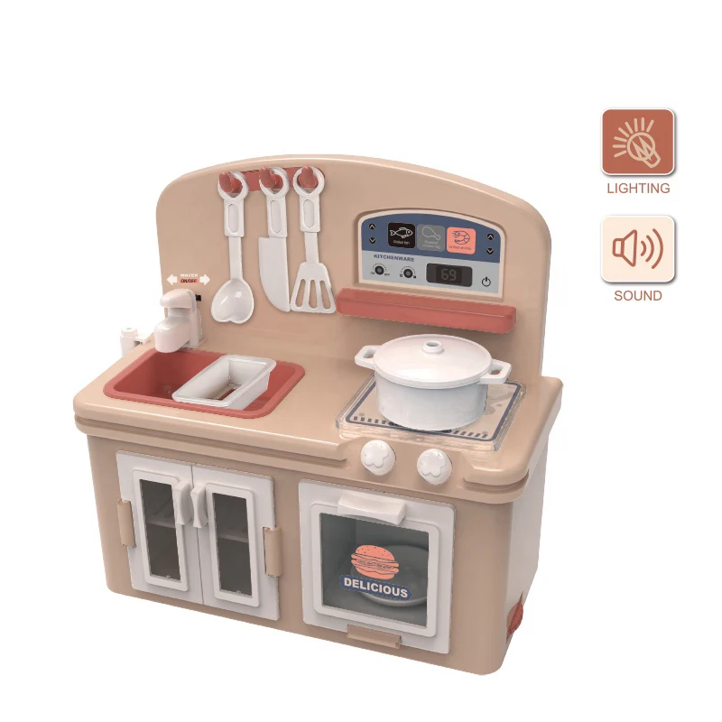 Simulated Electric Kitchen Play Set Kids Mini Gas Cooking Stove Toy For Children