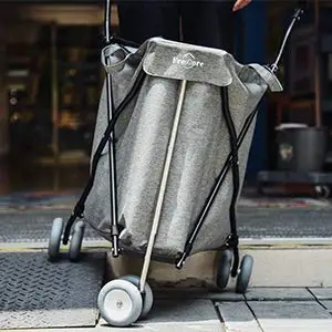 Grocery Shopping Cart with Wheels  Laundry Trolley Carrier with Heavy Duty Flexible Fashion Design
