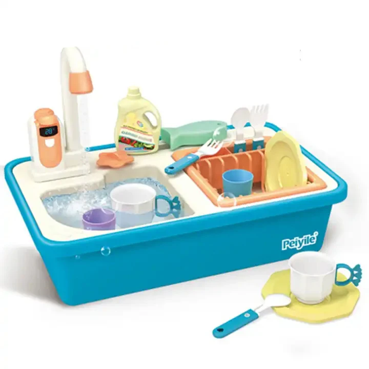 2021 новый продукт пластиковые мини-умывальники игрушки детская электрическая кухонная раковина набор игрушек