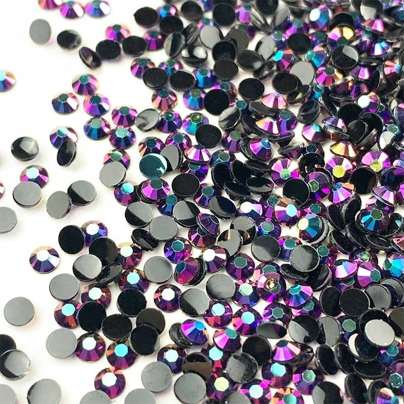 Bulk Package 2mm 3mm 4mm 5mm 6mm Transparent AB Crystals Flatback Strass Round Resin Rhinestones For Dress
