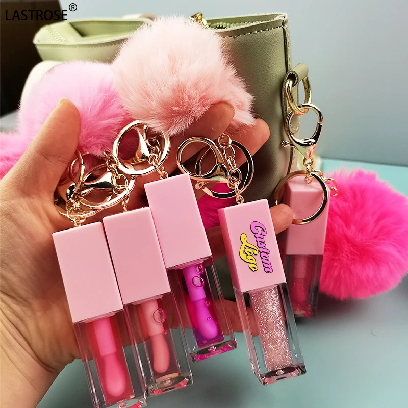 vegan color changing clear glossy lipgloss make up lip plumper gloss plumping wholesale makeup lip balm tint lip oil keychain