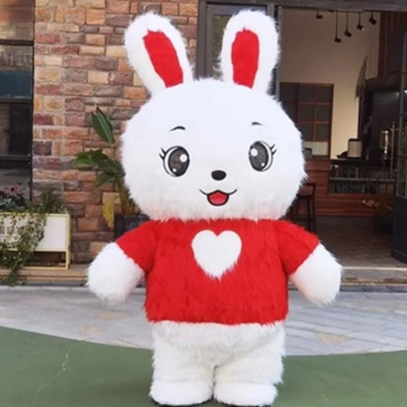 New Year inflatable rabbit cartoon doll costume Chinese zodiac Rabbit mascot activity performance props panda doll costume