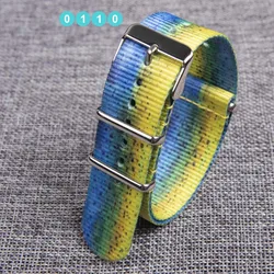 Customized models watch band three rings pin buckle comfortable bracelet pure nylon watch strap