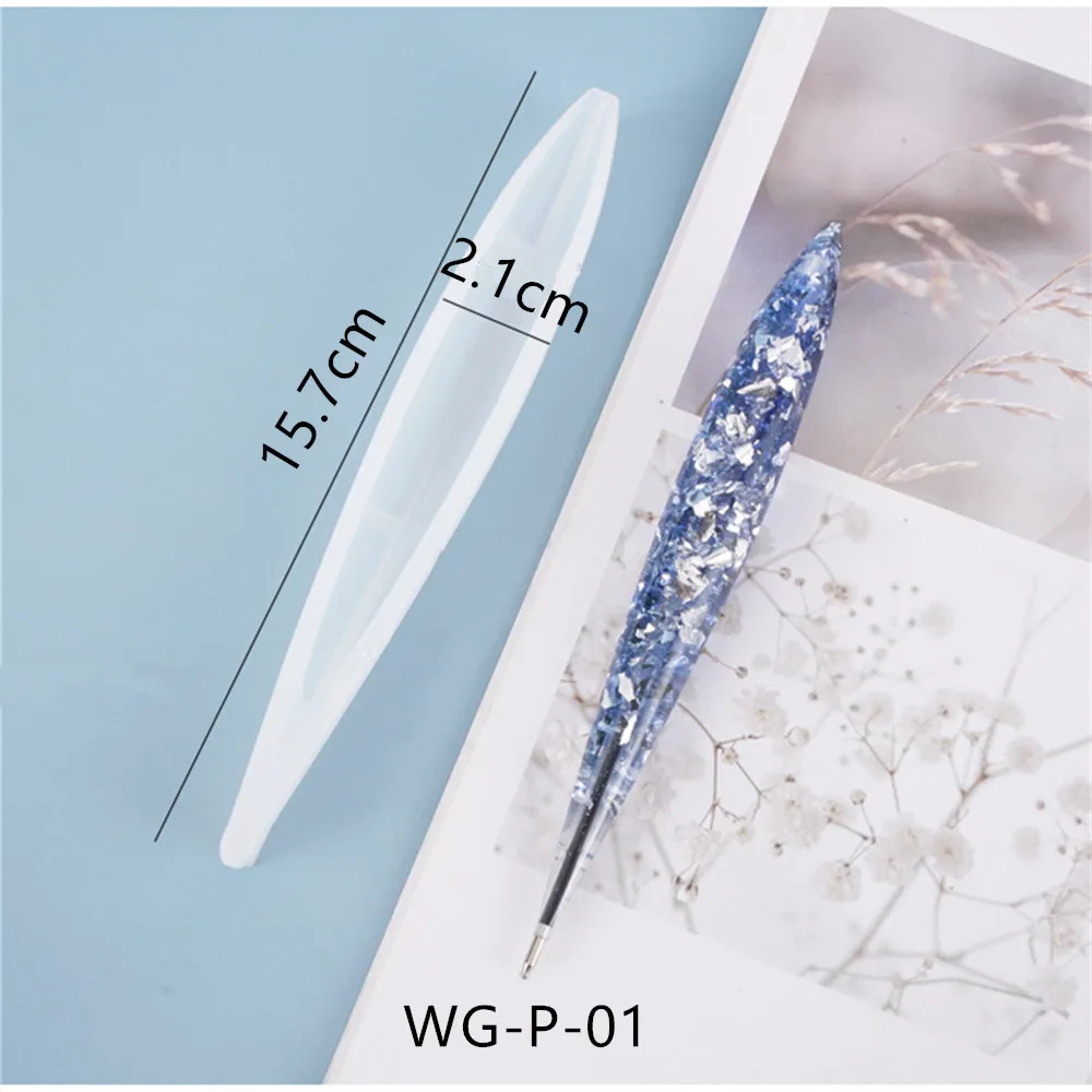 AK DIY Crystal Pen Epoxy Resin Crafts Molds Silicone Molds for Resin Art Supplies Moulds Handmade Ballpoint Moulds