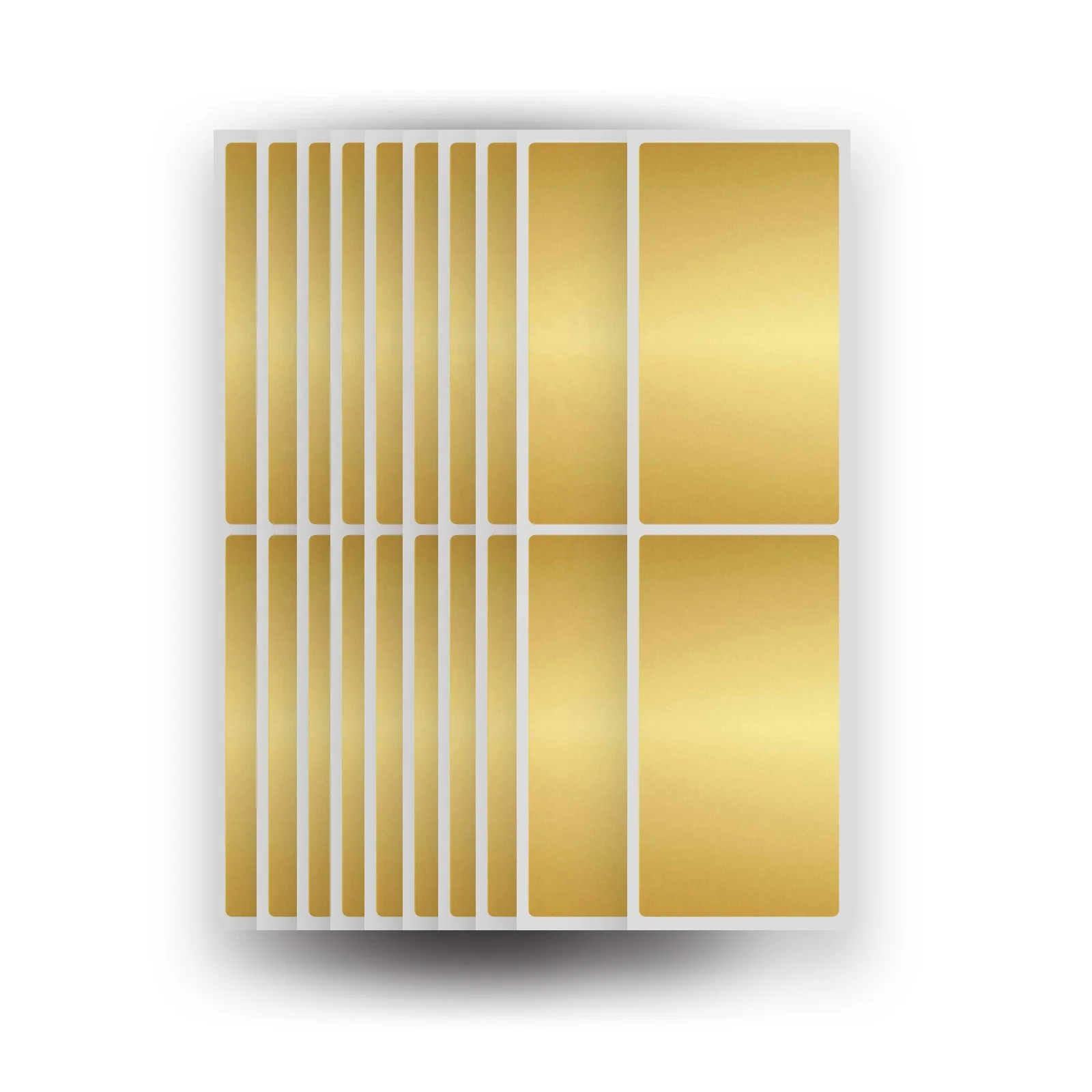 Gold Rectangle Shape Scratch Off Label Scratch Card Stickers