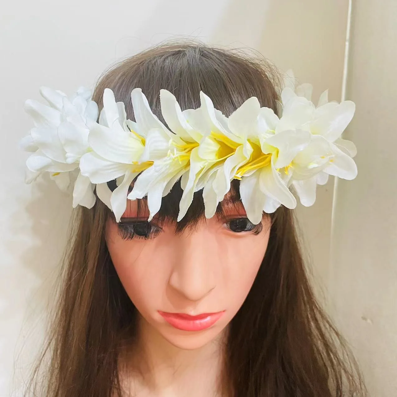 Cloth Lily flowers headleis Artificial tropical flower Island frangipani tiare hibiscus pin comb headband dancing party accessor
