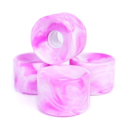 Mixed Color 80% Rebound PU 65mm 100A Custom Printed Classical Shape Longboard skate Wheels