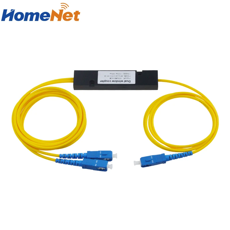 1*2 Волоконно-оптический сплиттер ABS Box 1310/Нм индивидуальный разделенный коэффициент SC/UPC 1x2 FBT ПЛК волоконно-оптический