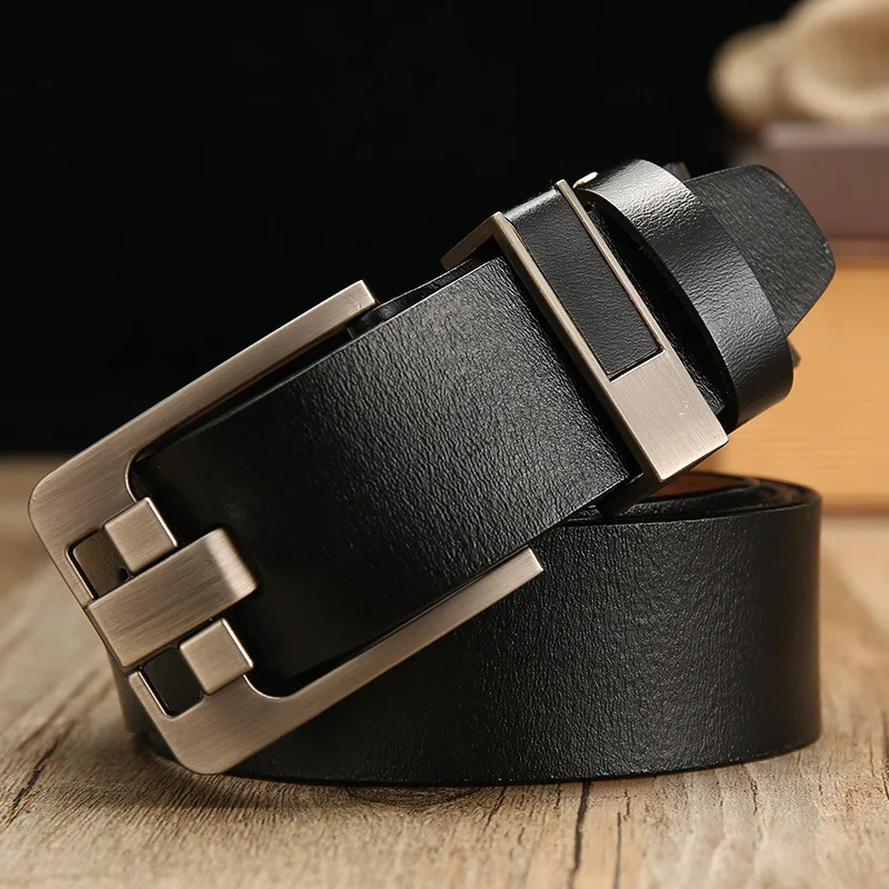 Men Belt Male High Quality Leather Belt Men Male Genuine Leather Strap Luxury Pin Buckle Belt 2022