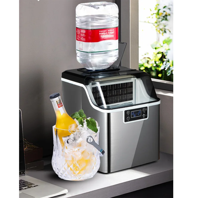 New Design Home Ice Maker Machine 35kg Commercial Automatic Smart  Ice Making Machine Small Mini Portable Ice Cube Maker Machine