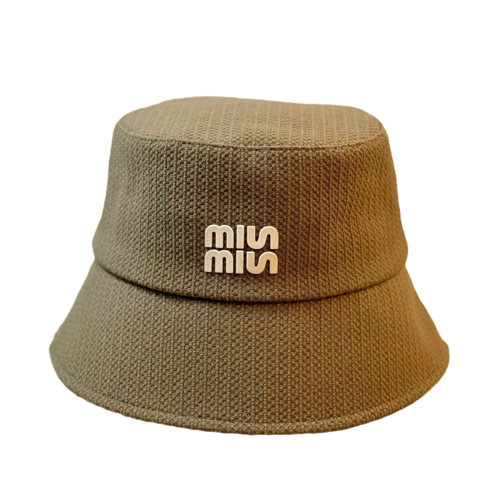 Autumn winter WAFFLE letter bucket hat women panama fisherman hat