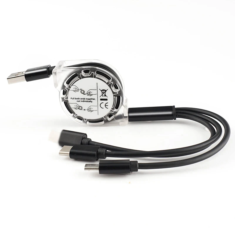 Hot Selling 3 In 1 Usb Data Cable Easy To Carry 0.25-1.1m Adjustable Variety Of Colors To Choose From Usb 3.1 Internal Cable