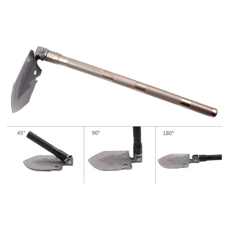 High quality Stainless Steel Aluminum Folding Shovel Multitool outdoor camping survival Tactical shovel