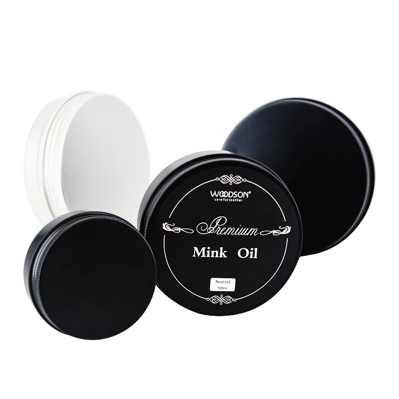 Woodson Mink Oil Tin Can Shoe Care Conditioner Waterproof Soften Repair Cream Mink Oil For Leather