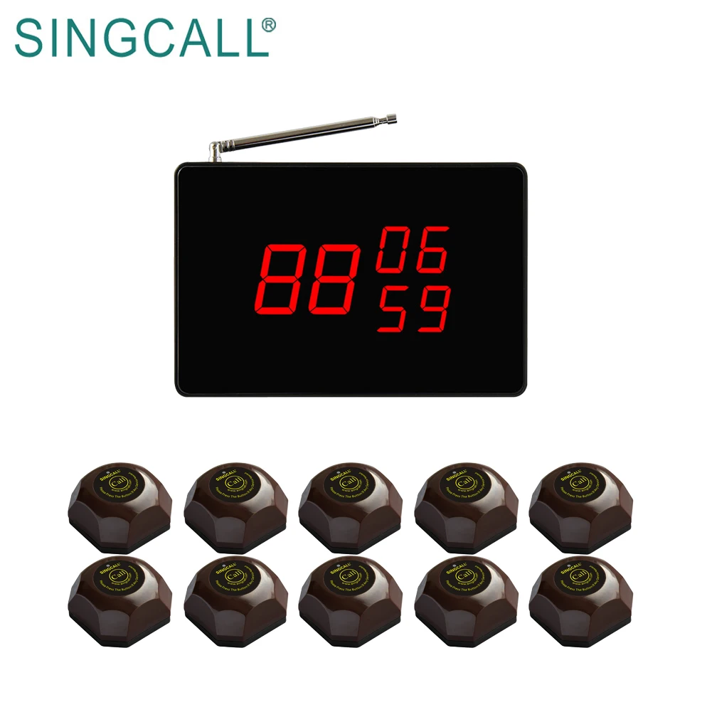 SINGCALL wireless service food buzzer system call waiter restaurant system