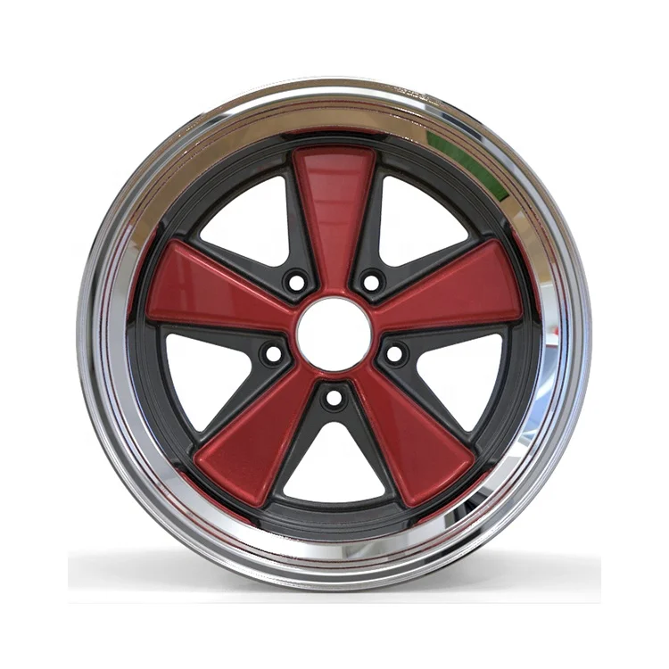 
New design high quality 17 to 26 inch customized 3 pieces forged split wheel two color painting fuchs alloy wheels for porsche 