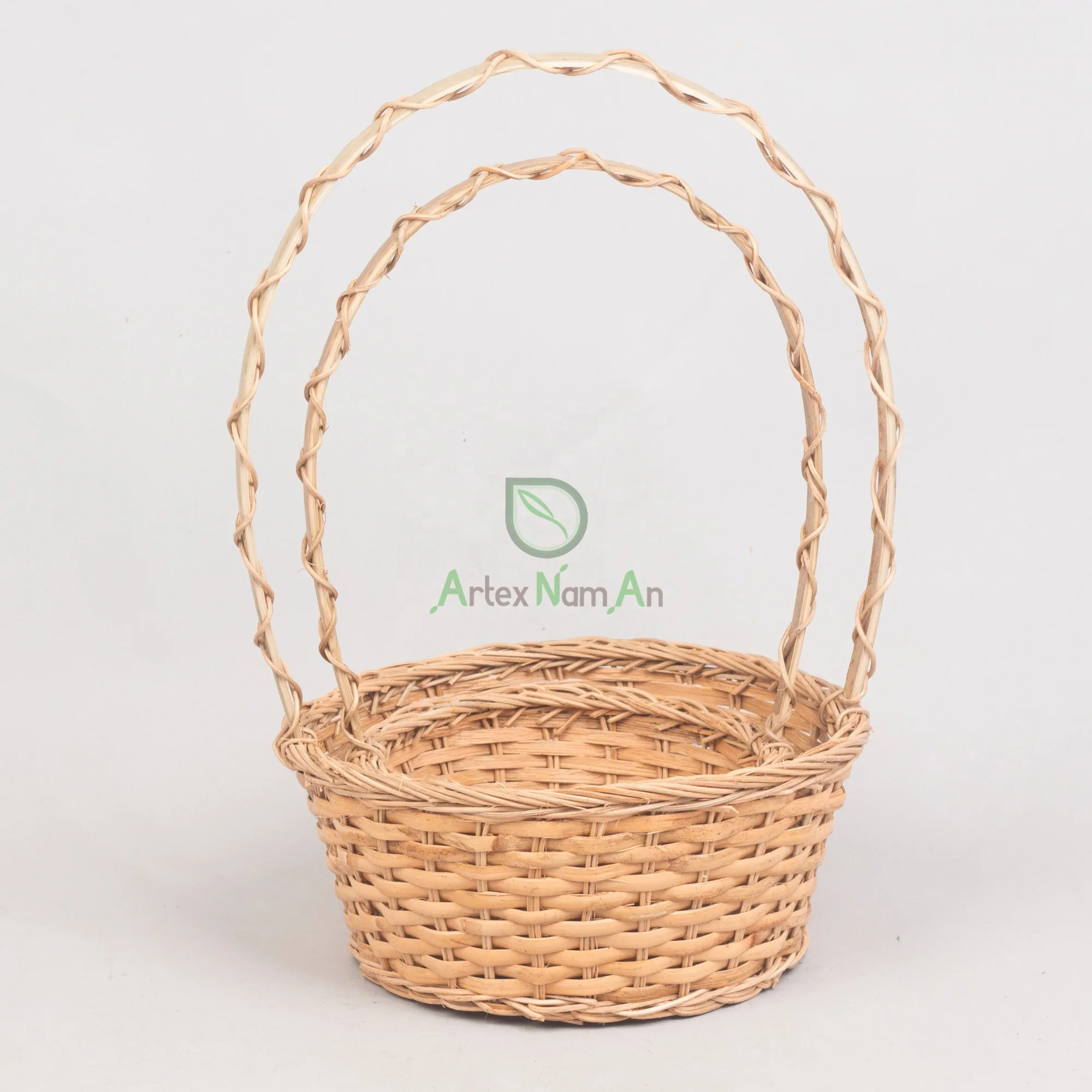 Bamboo storage wicker gift basket also woven flower girl wedding basket wholesale