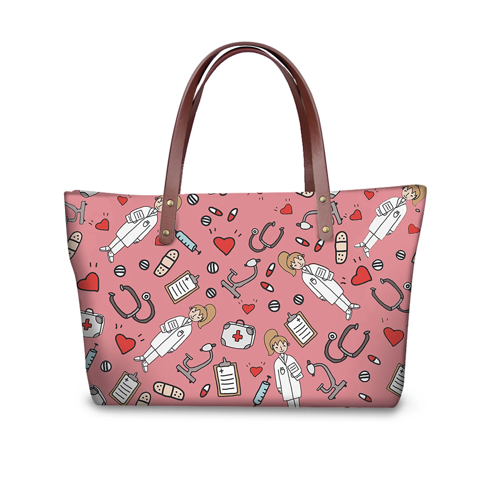 Made In China Cartoon Nurse Medical For Big And Bags Women Handbags Purses Leather For Women Hand Bags Handbags