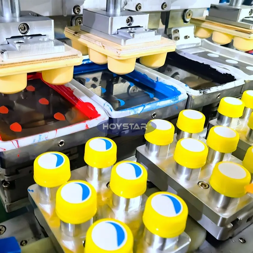 Bottle Caps Printing Machine Automatic Pad Printing Machine For Plastic Bottle Cap