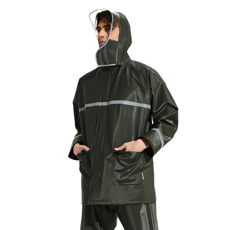 
Split Waterproof And Breathable Thick Raincoat Rain Pants Suit 