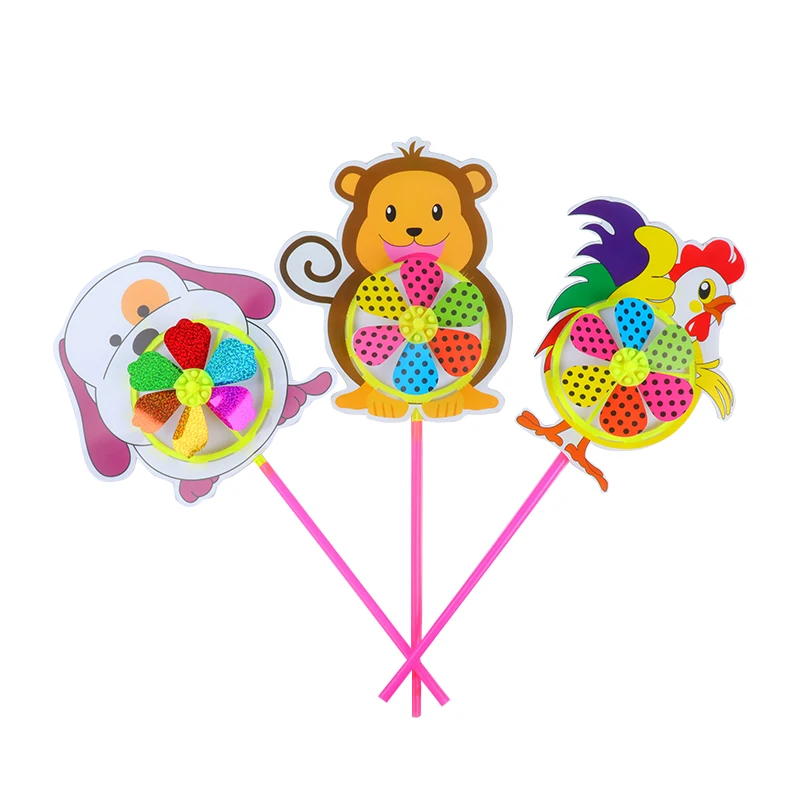 Wholesale Customized Kids Toy Cartoon pattern Pinwheels Home Decor Windmill