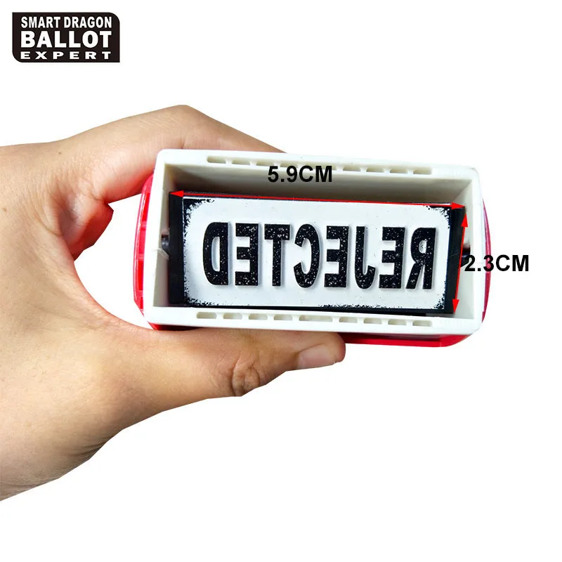 Rectangle Election Office Use Self Inking Plastic Ink Stamp For Voting