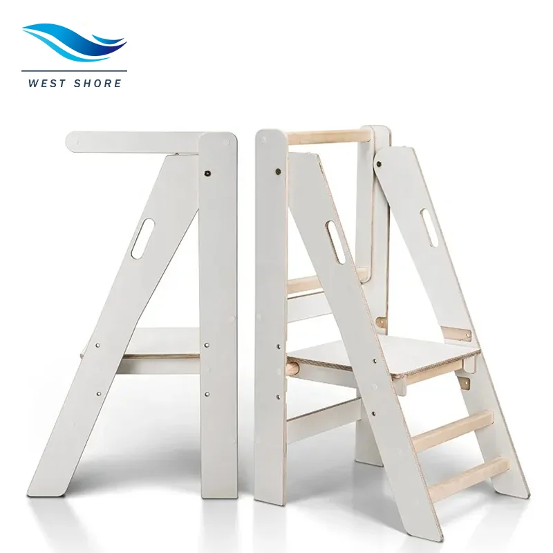 2-In-1 Learning Tower Toddler Table Kids Learning Tower For Children Kids Step Tools Folding-Learning-Tower-Double