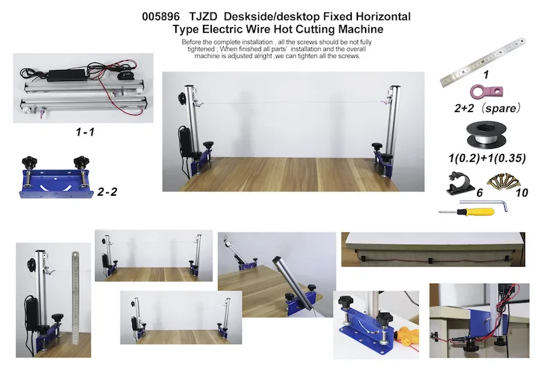 horizontal  hot wire foam cutter desktop  foam cutter Table edge and table top fixed hot wire foam cutting machine