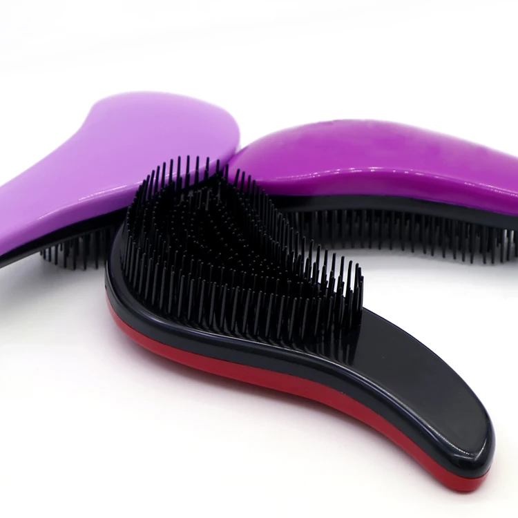 
Custom Logo Hot Sale Colorful Plastic Detangling Hair Massage Brush 