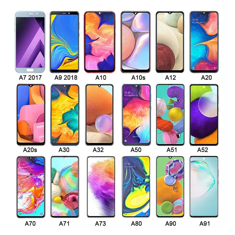 Сменные ЖК-дисплеи для Samsung Galaxy A01 Core A02 A02s A03 A03s A5 2017 A6 2018 A6s A7 2016 Оригинальный сенсорный ЖК-дисплей