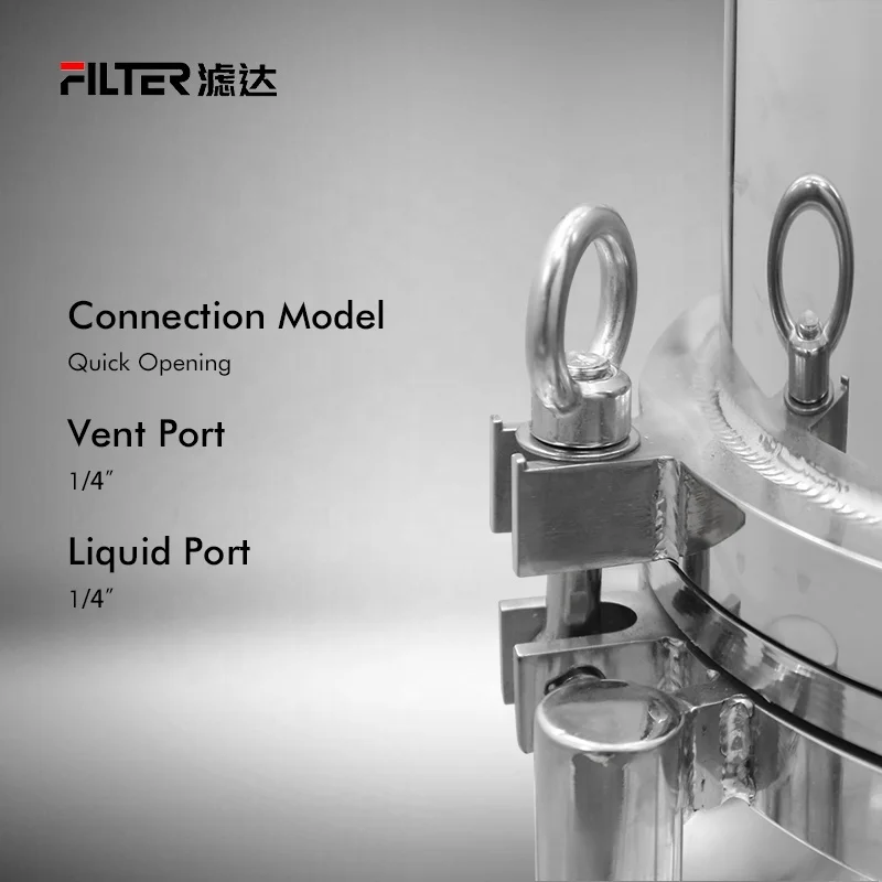 High quality 40 inch lenticular 304 316L stainless steel water multi cartridge filter housing jacket