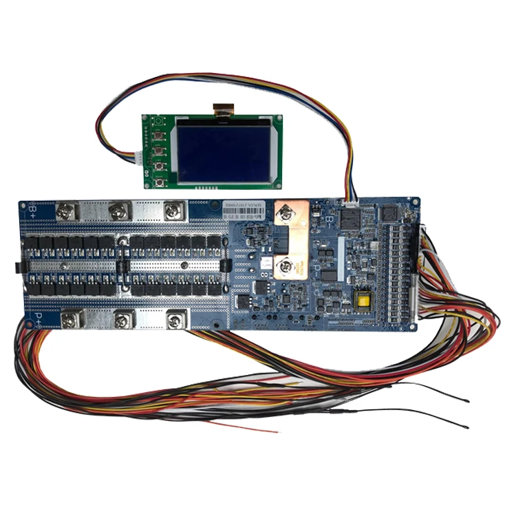 Seplos 14S 16s 32S 200A 48V Lifepo4 lithium battery protection board LFP Cell Balance Integrated Circuits BMS with LCD screen