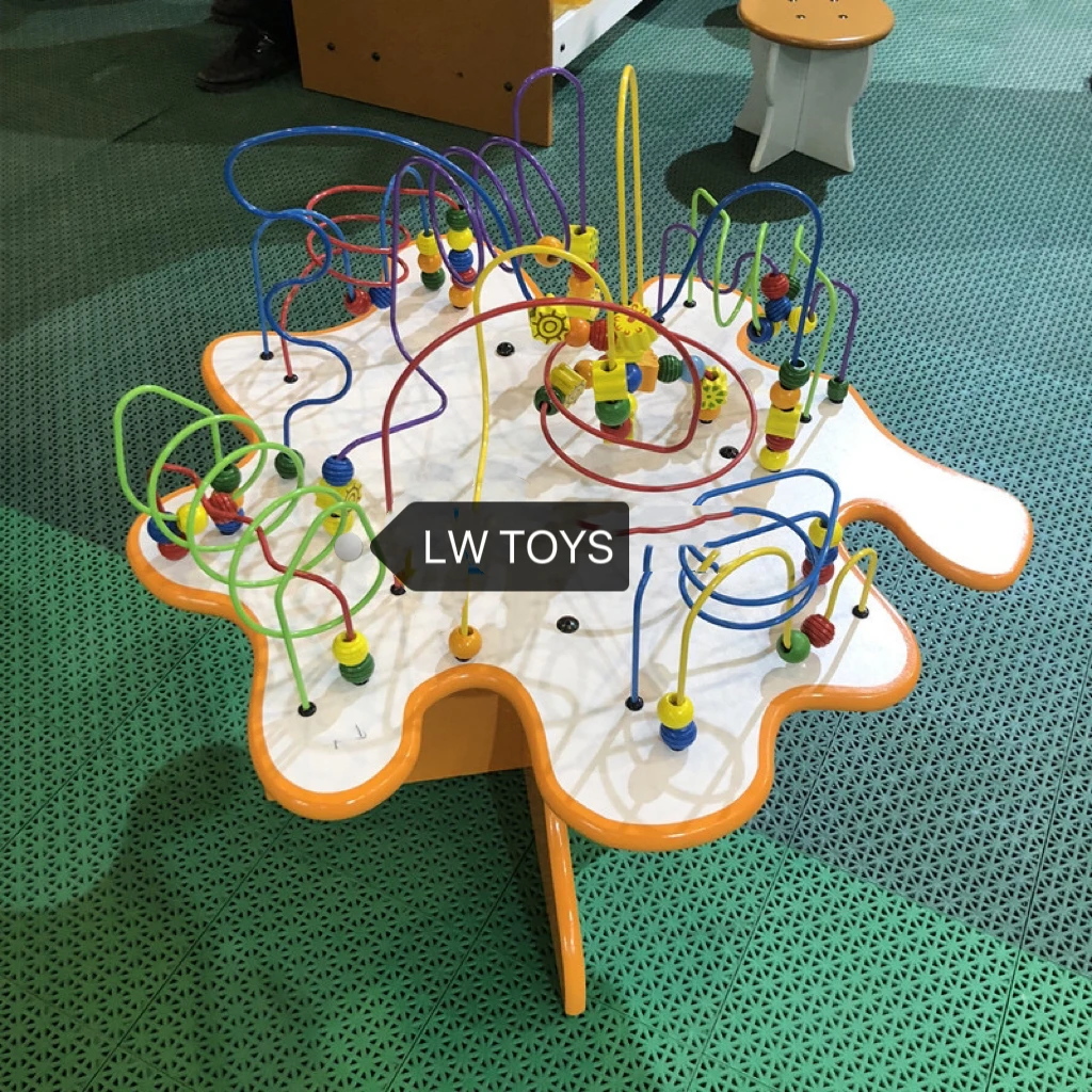 Best sale baby educational wooden classic bead maze with table wooden bead maze toy for child