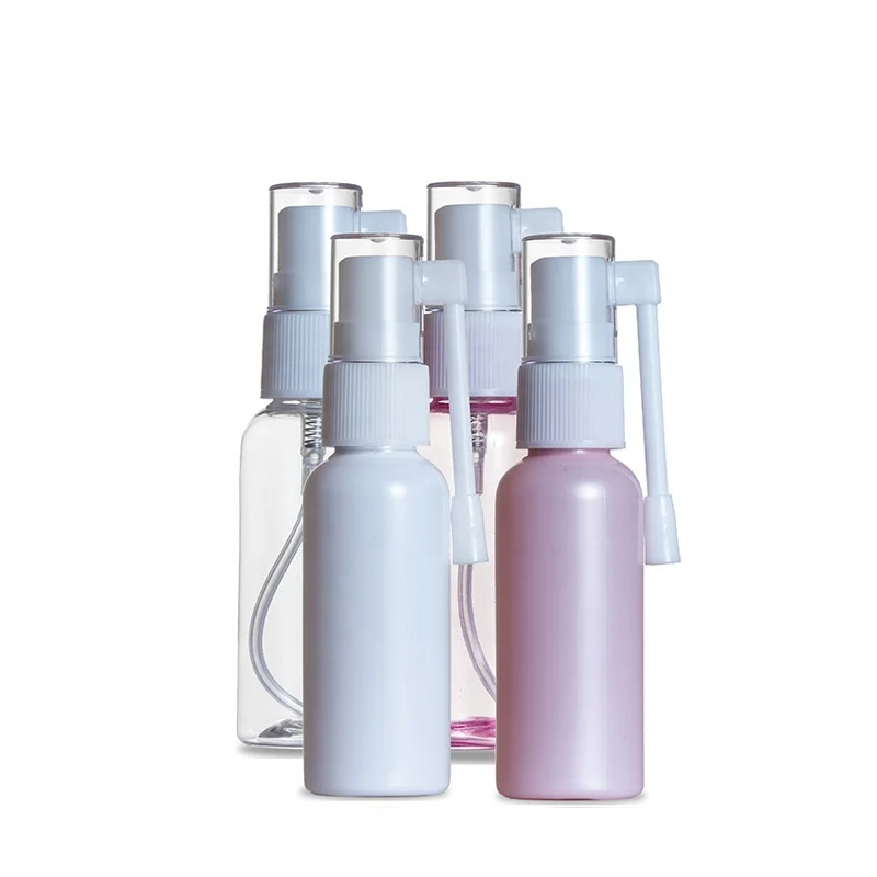 50ml high quality plastic medical spray bottle long spray nozzle oral mouth nasal sprayer bottle