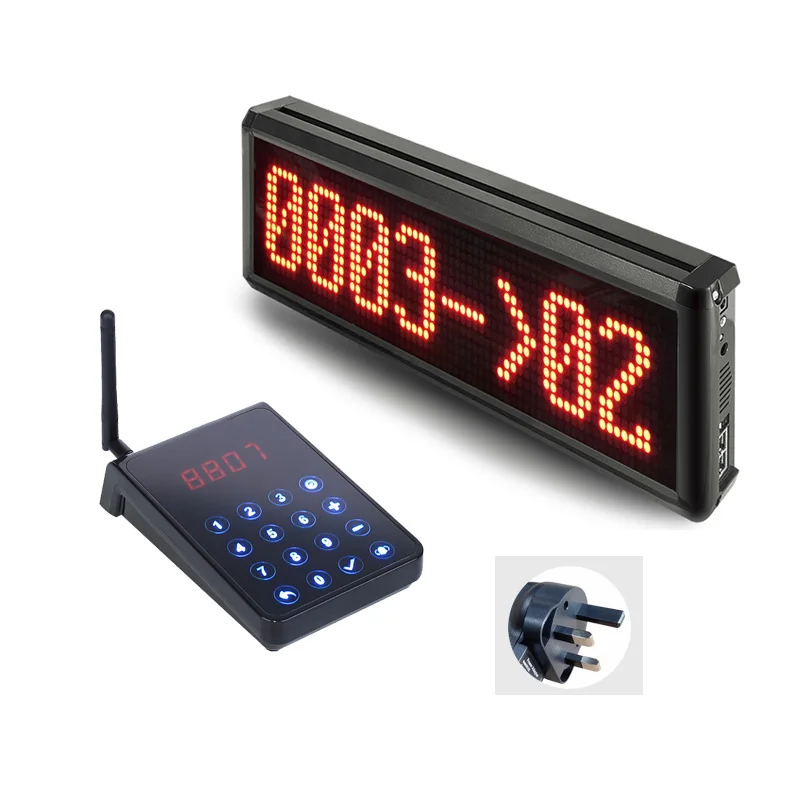Wireless Queue Number Calling System for Restaurant Queue Management Display Machine Factory Outlet FCC  Support Customization