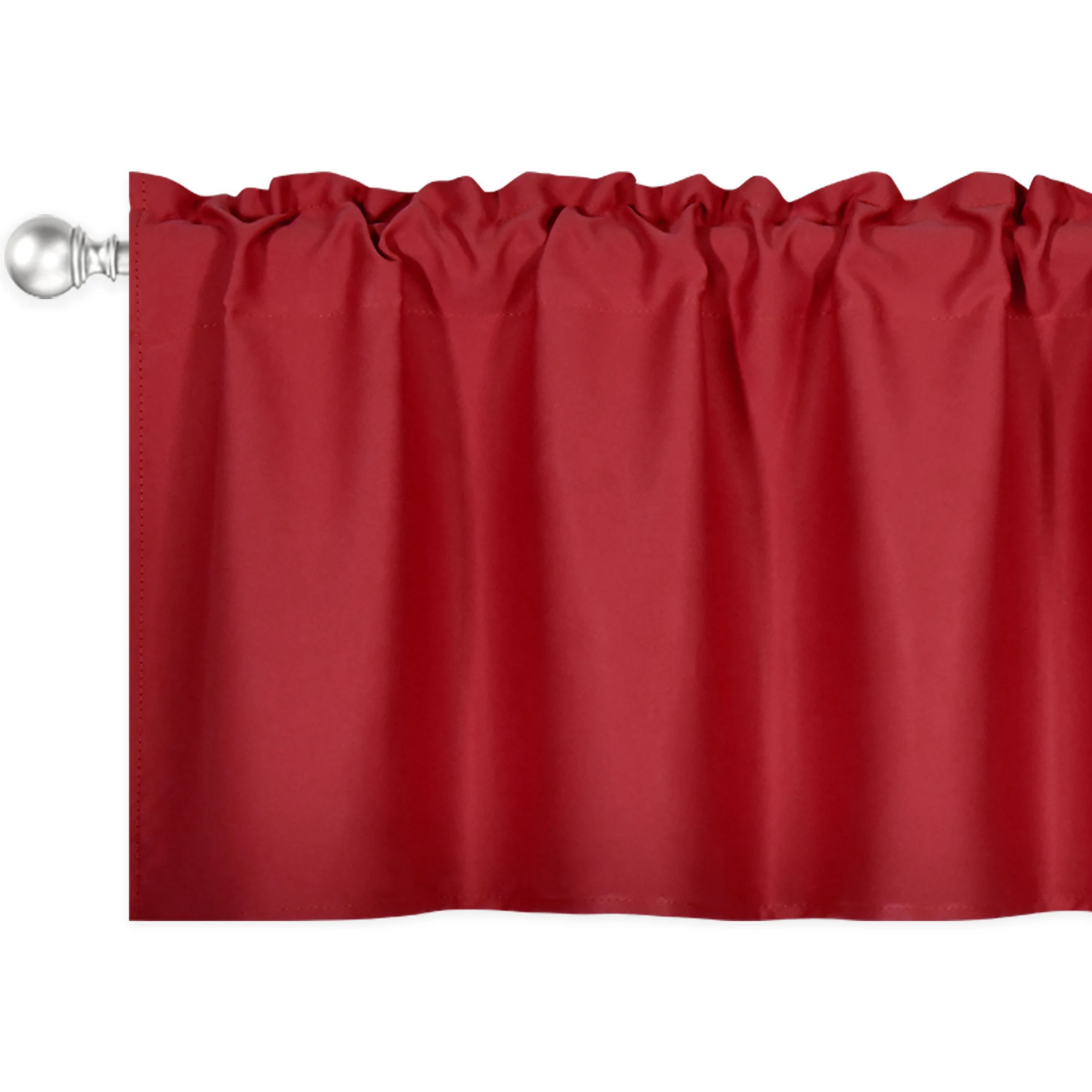60x18 Inch Red Blackout Valance Polyester Rod Pocket Style 1PC/Package