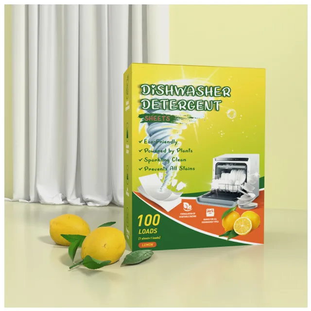 OEM/ODM Eco Friendly Dishwasher Sheet Laundry Clean Detergent Sheets for Household