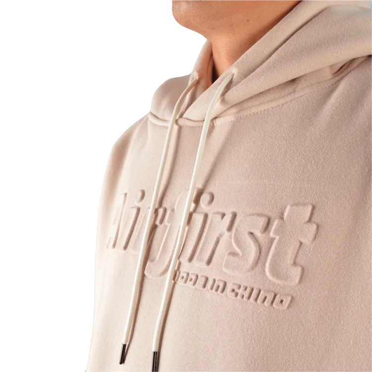 amazon hot selling cotton french terry fleece luxury heavy thick oversized custom 3d embossed hoodie