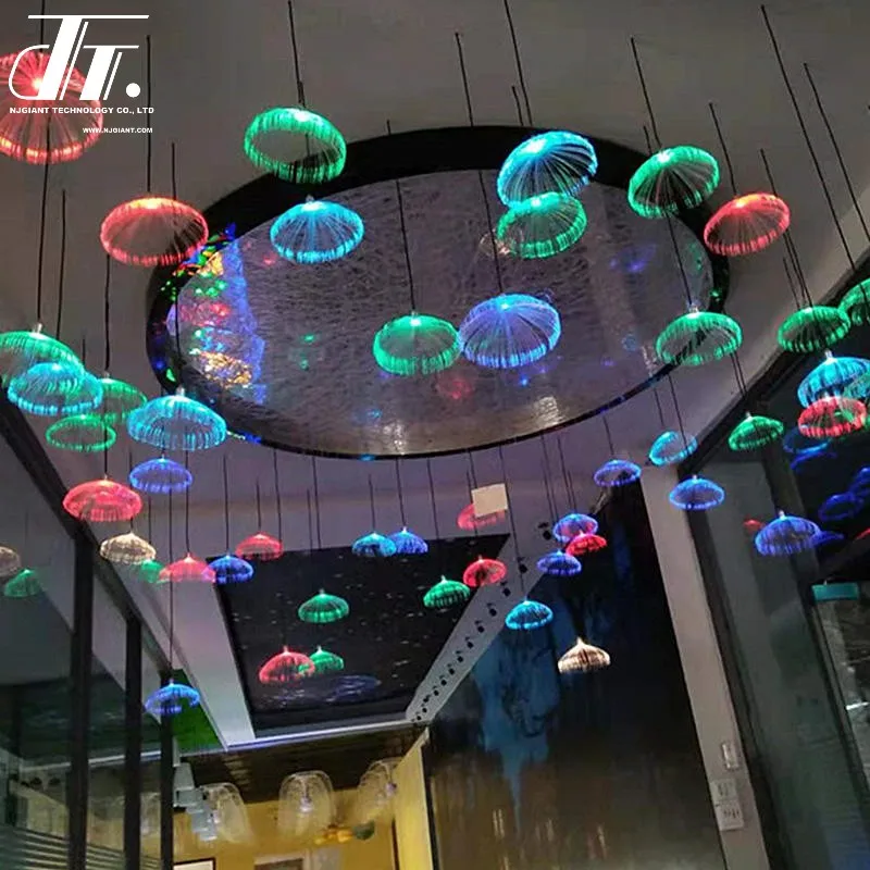 Theme park lighting outdoor waterproof easy installation LED fiber optic jellyfish lamp