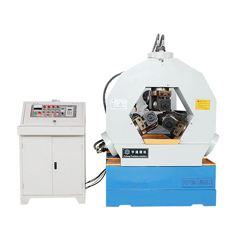 Automatic cnc rebar steel bar rod pipe nipple anchor bolt screw spoke threading rolling making cutting knurling machine price