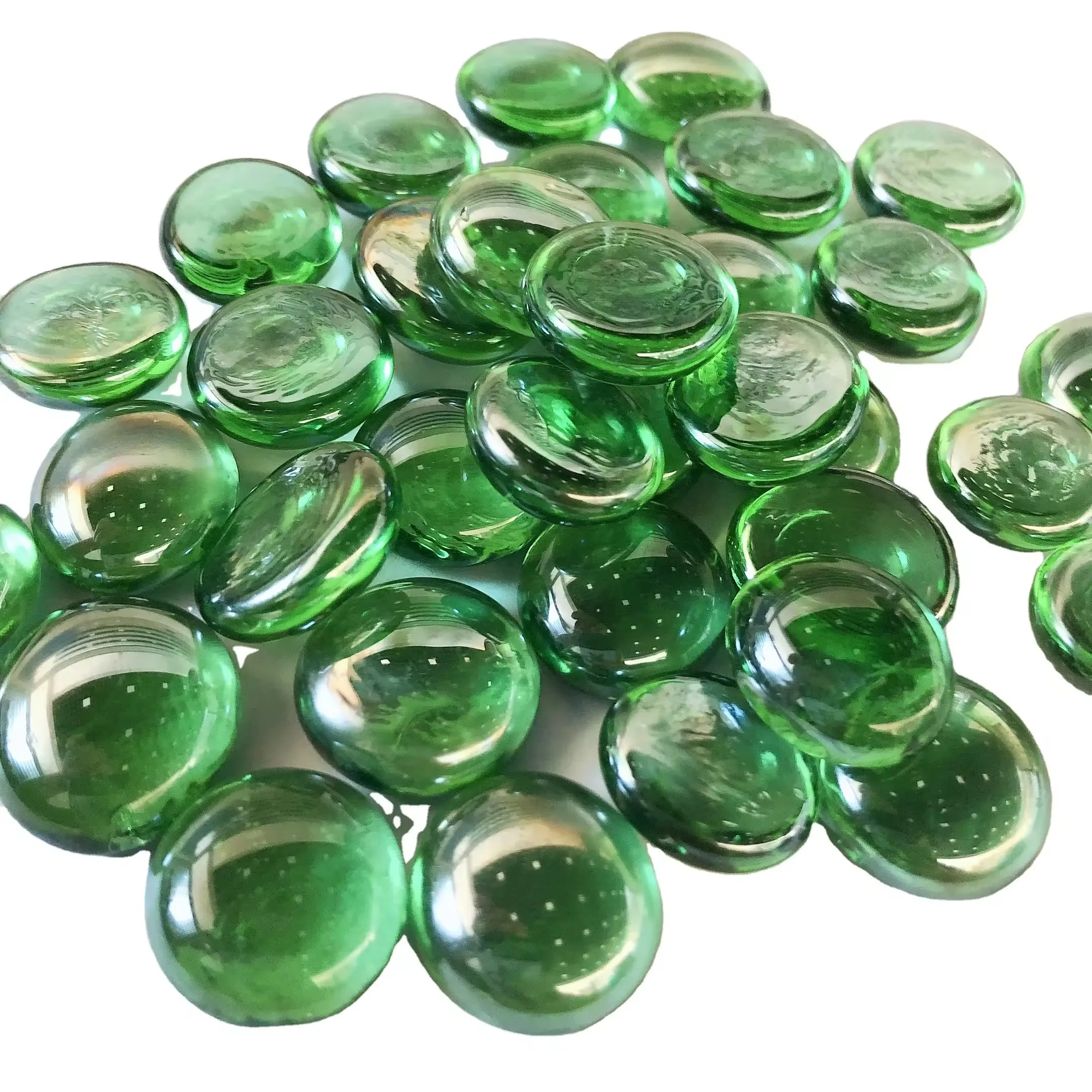 Glass Marbles Pebbles Flat Glass Beads Pellets China Factory  Broken Glass For Home Decoration for Swimming Pool