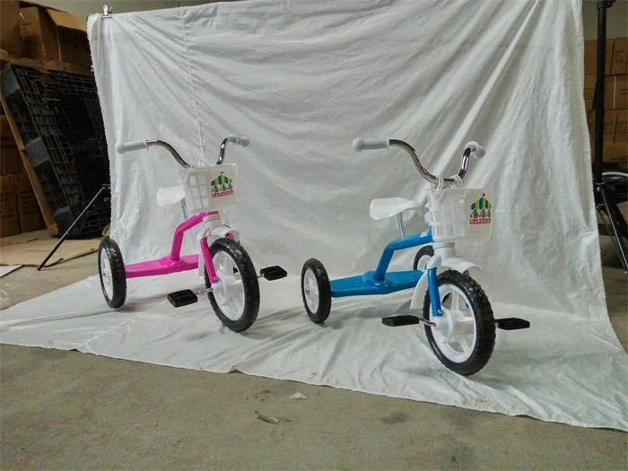 Nice child tricycle/Three wheels/10inch/Kitty/Christmas Gift/Girl model/Pink color/Big seat/cheap/Plastic rims/EVA tire