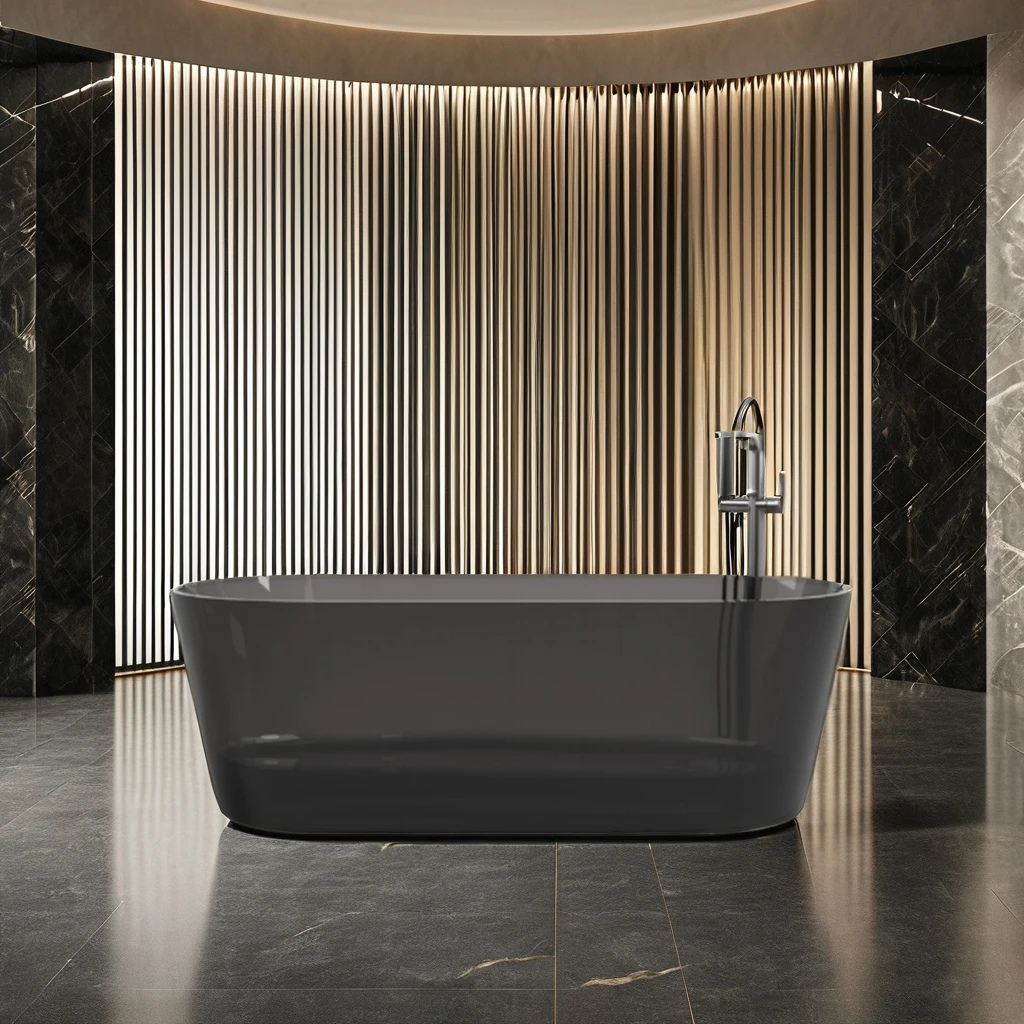 ICEGALAX Luxury Acrylic Freestanding Bathtub Clear Resin Transparent Smart Bath Tubs Modern Design Deep Soaking Factory Sale