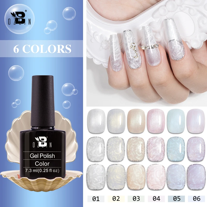 Drop Shipping 6 Colors New Trending Led Uv Shell Thread Gel Paint NailPolish Uv Gel Polish