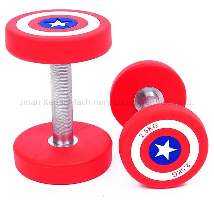commercial grade gym equipment PS-D37 CPU red fitness dumbbell for indoor use