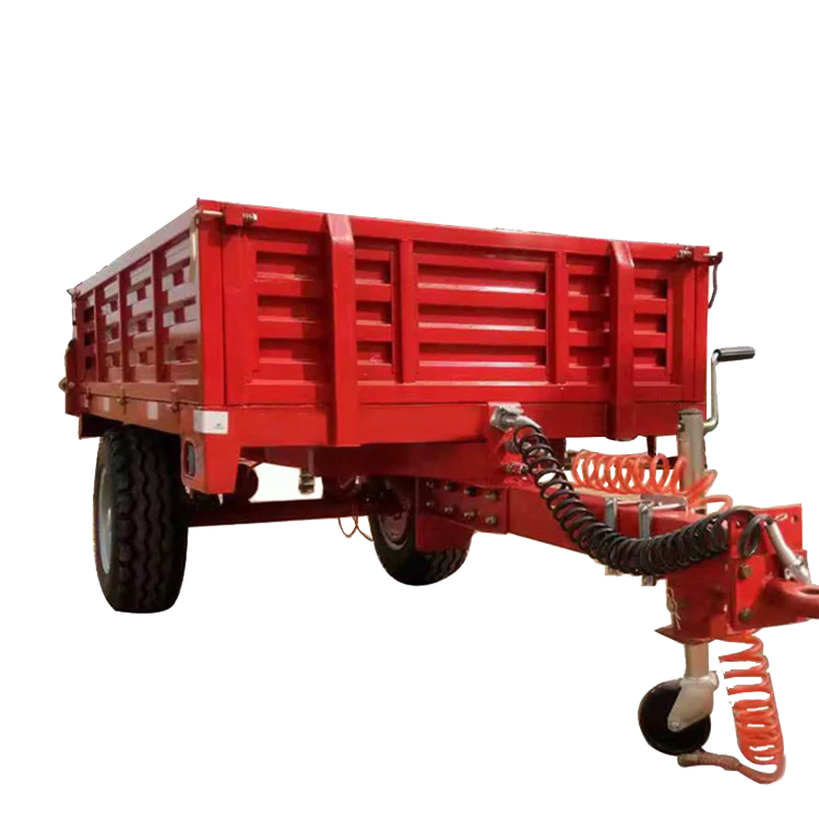 Tractor Trailer Agriculture Transporter Tractor Agricultural Tipping Trailer 4 Wheel Mini 1t 1.5t Farm Trailer