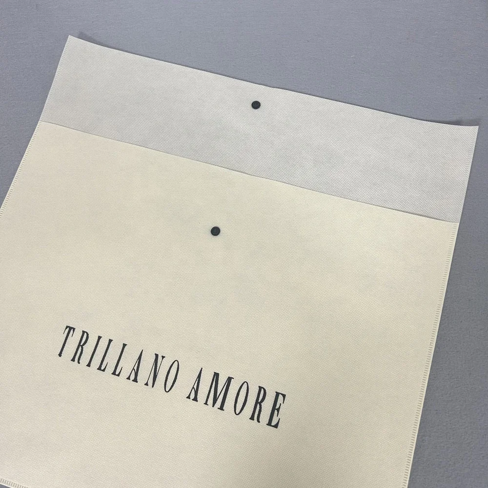 Wholesale Custom logo Non-woven bag packaging Nonwoven snap button Bag Non Woven Bag for clothing
