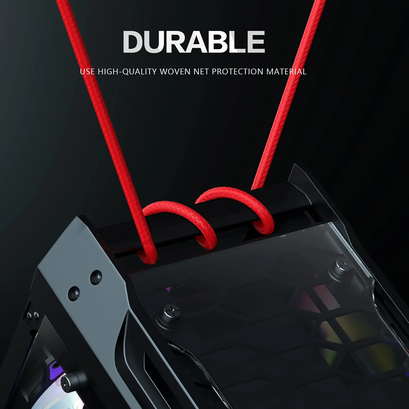 Power Supply with Extra-Sleeved 24-PIN 6-PIN 4+4 PIN Sleeve Extension Power Supply Cable Kit