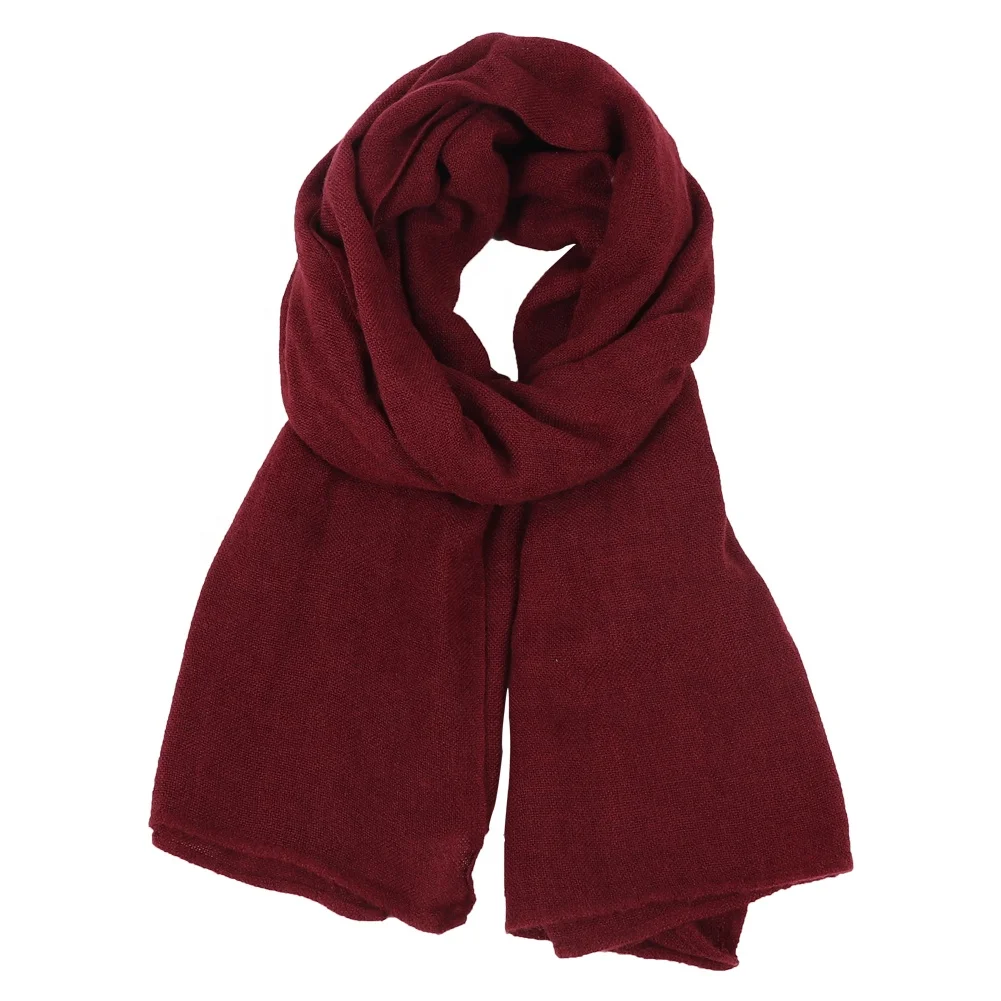 Cheap Wholesale Autumn and Winter Unisex Scarf Pure Color Comfortable Soft  Cashmere Scarf Shawl