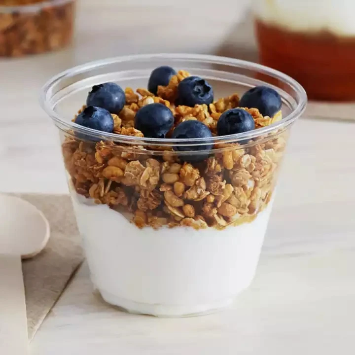 9oz 270ml Disposable Clear PET/PLA 92mm Plastic cup for dessert yogurt mousse cookies ice cream Cups 9oz